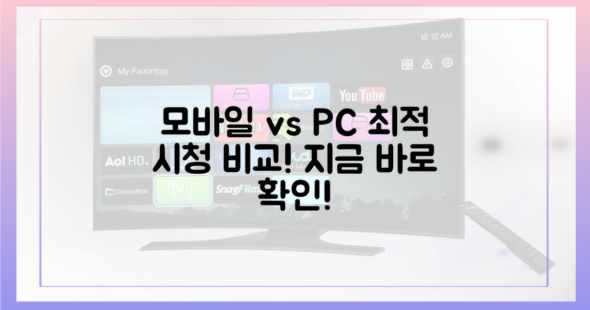 모바일 vs PC: 최적 시청 환경