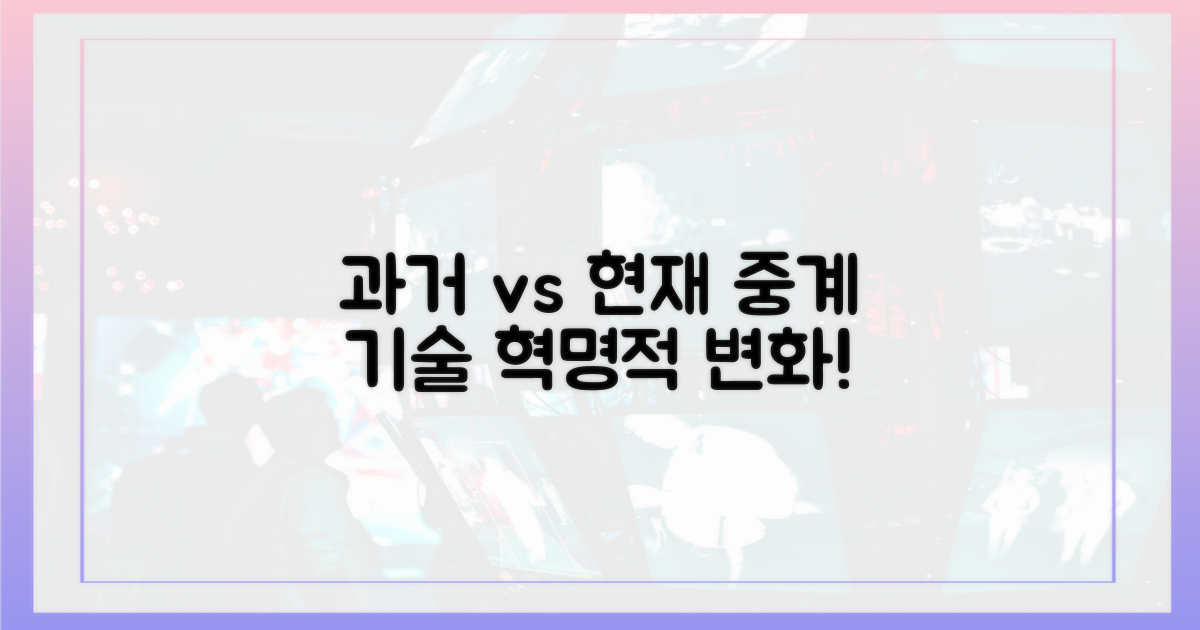 과거 vs 현재: 중계 기술 발전