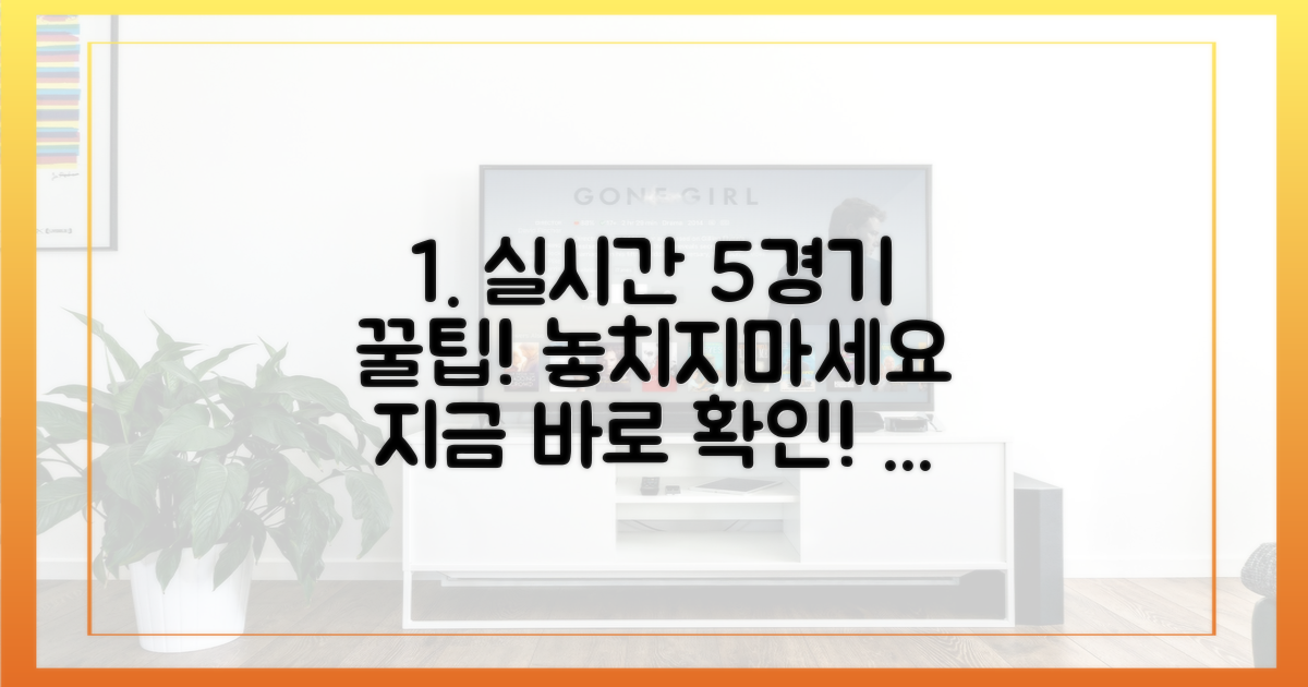 5가지 실시간 경기 확인
