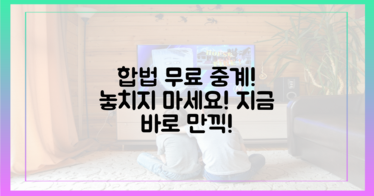 합법 무료 중계, 만끽하세요!