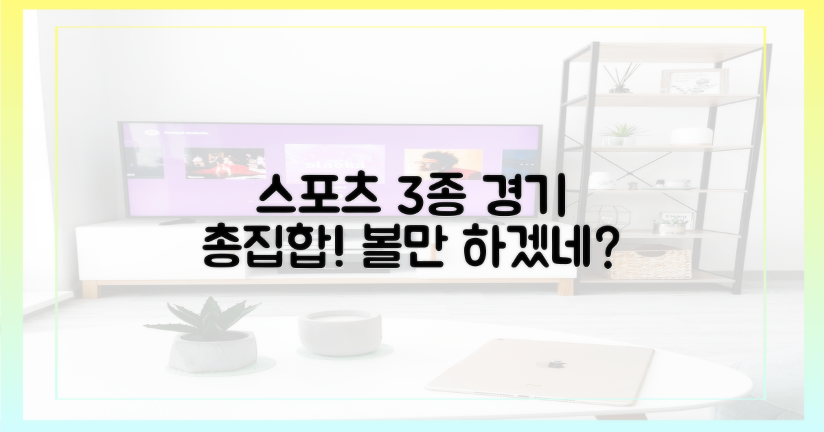 축구, 농구, 야구 다 보여줄까?