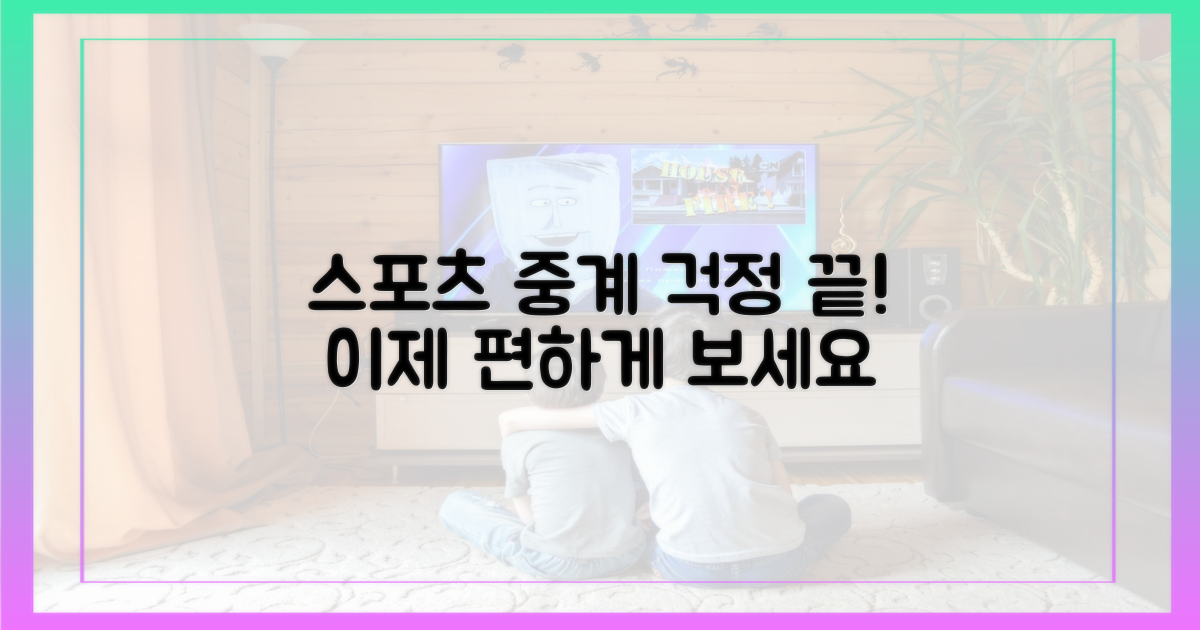 이제 스포츠 중계 걱정 끝?