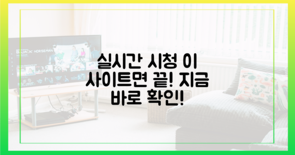 실시간 시청, 이 사이트만 알면 끝!