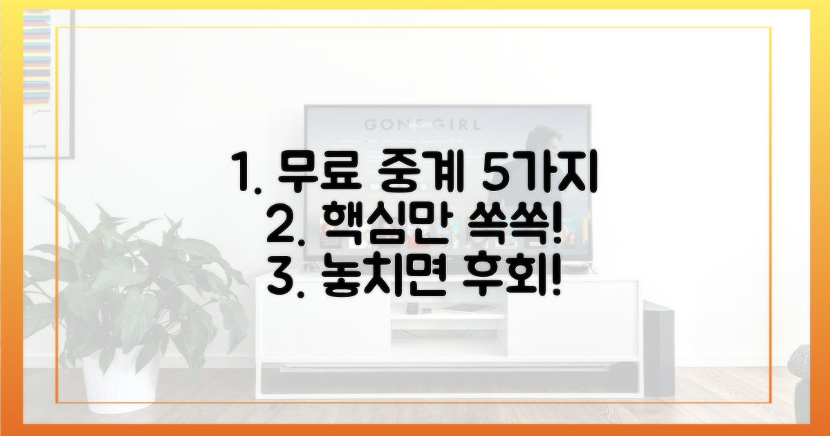 5가지 무료 중계 핵심