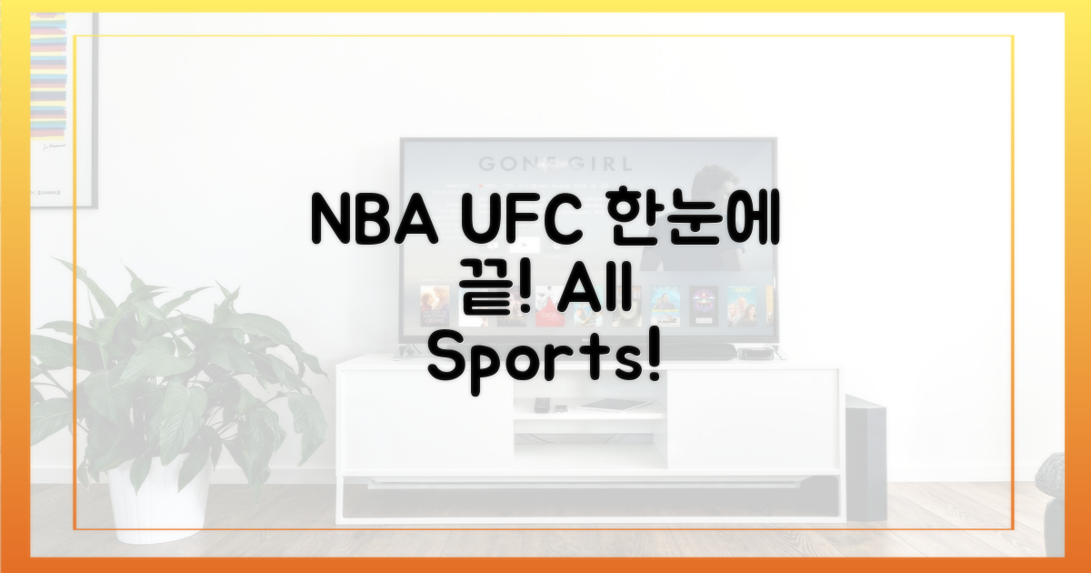 NBA, UFC도 한눈에 보세요
