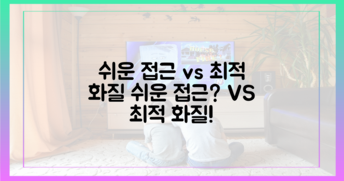 쉬운 접근 vs 최적 화질
