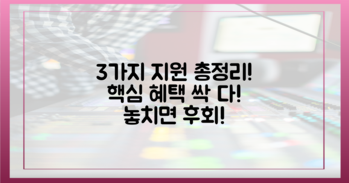 3가지 지원 내용 총정리