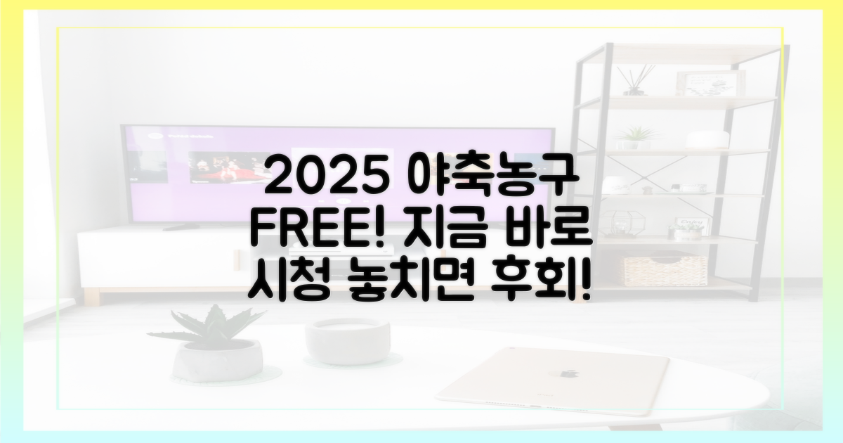 2025년 야축농구 무료 중계 뜬다!