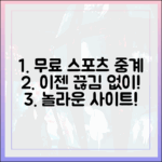 이제 끊김 없이 보자! 놀라운 무료 스포츠 중계 사이트