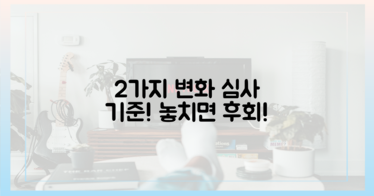 2가지 심사 기준 변화