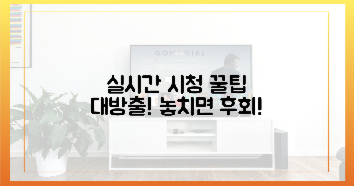 실시간 시청 꿀팁을 얻어가세요!