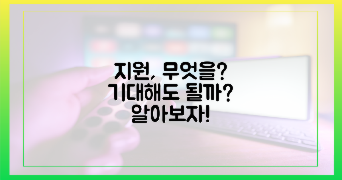 지원 내용, 무엇을 기대할까?
