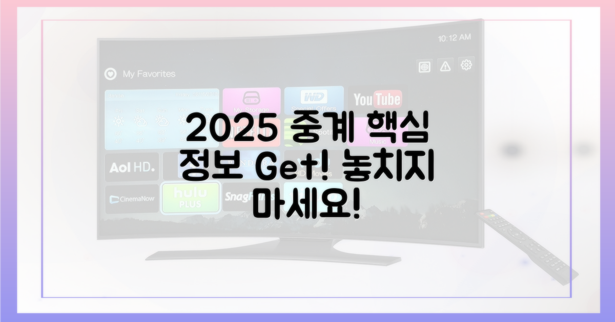 2025년 최신 중계 정보