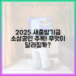 2025 소상공인 새출발기금, 무엇이 달라질까요?