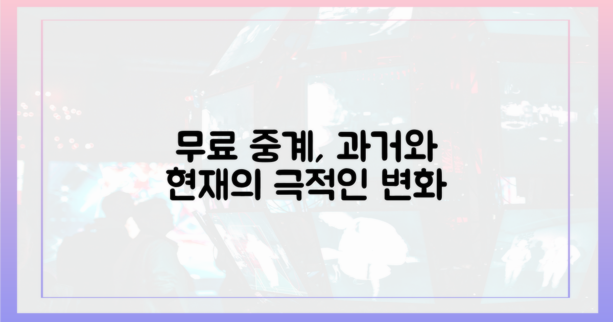과거와 현재, 무료 중계의 변화