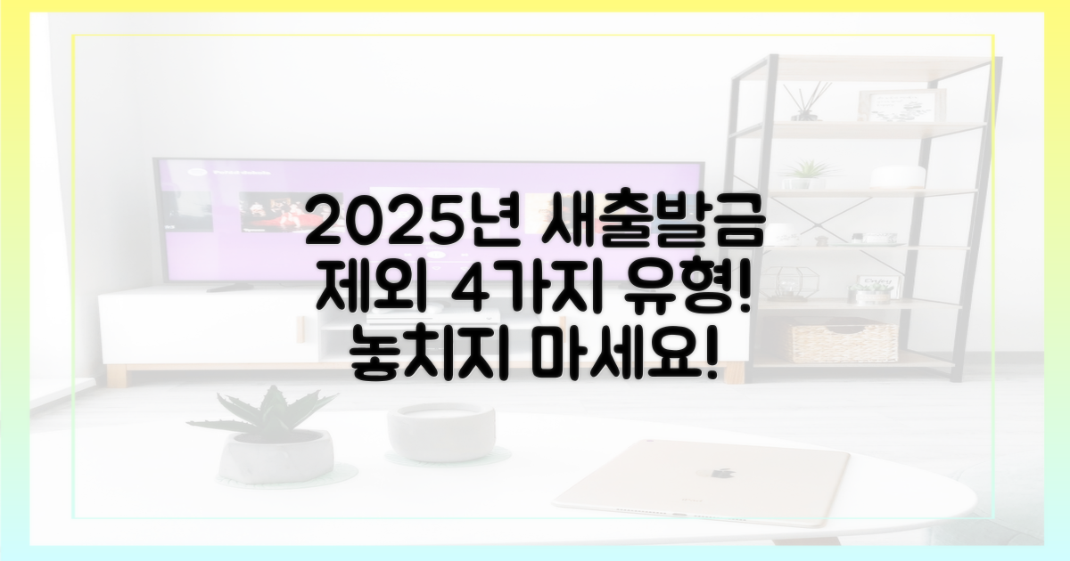 2025년 새출발기금 제외 4가지 유형