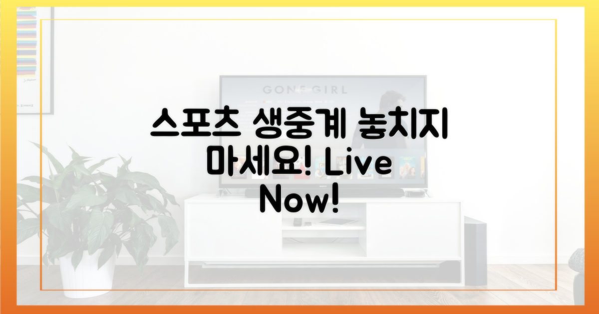 스포츠 생중계 놓치지 마세요!