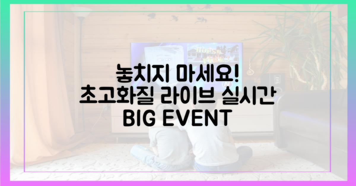 고화질 실시간, 놓치지 마세요!