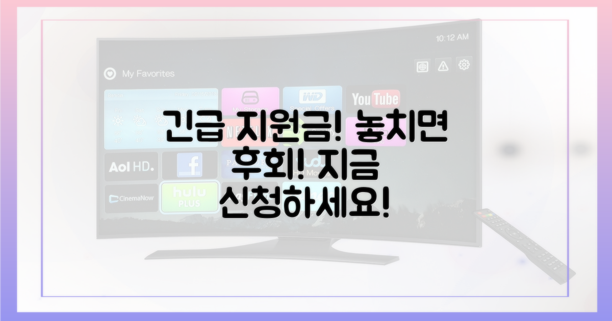 긴급 금융 지원, 놓치지 마세요!