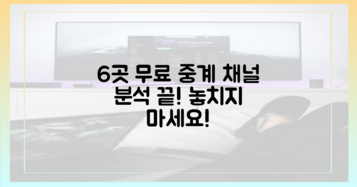 6곳 무료 중계 채널 분석