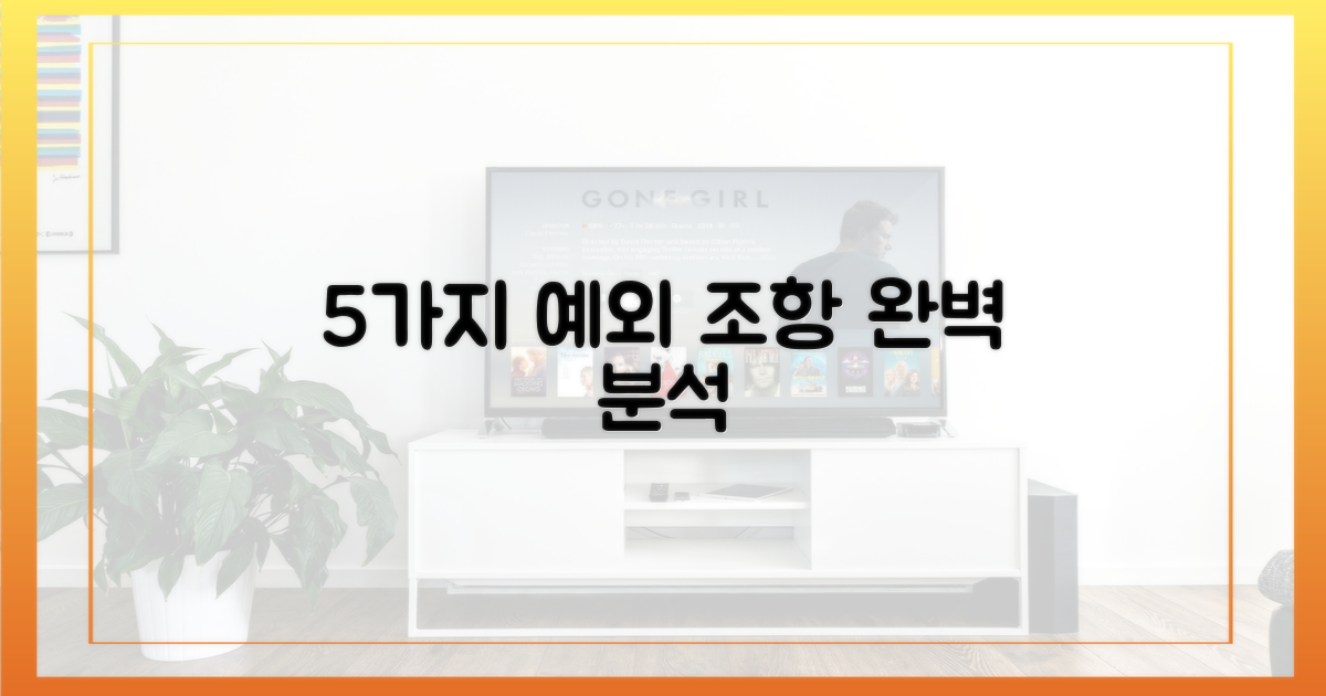 5가지 예외 조항 분석