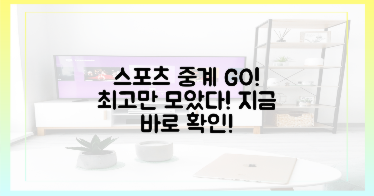 최고의 스포츠 중계, 지금 바로 확인!