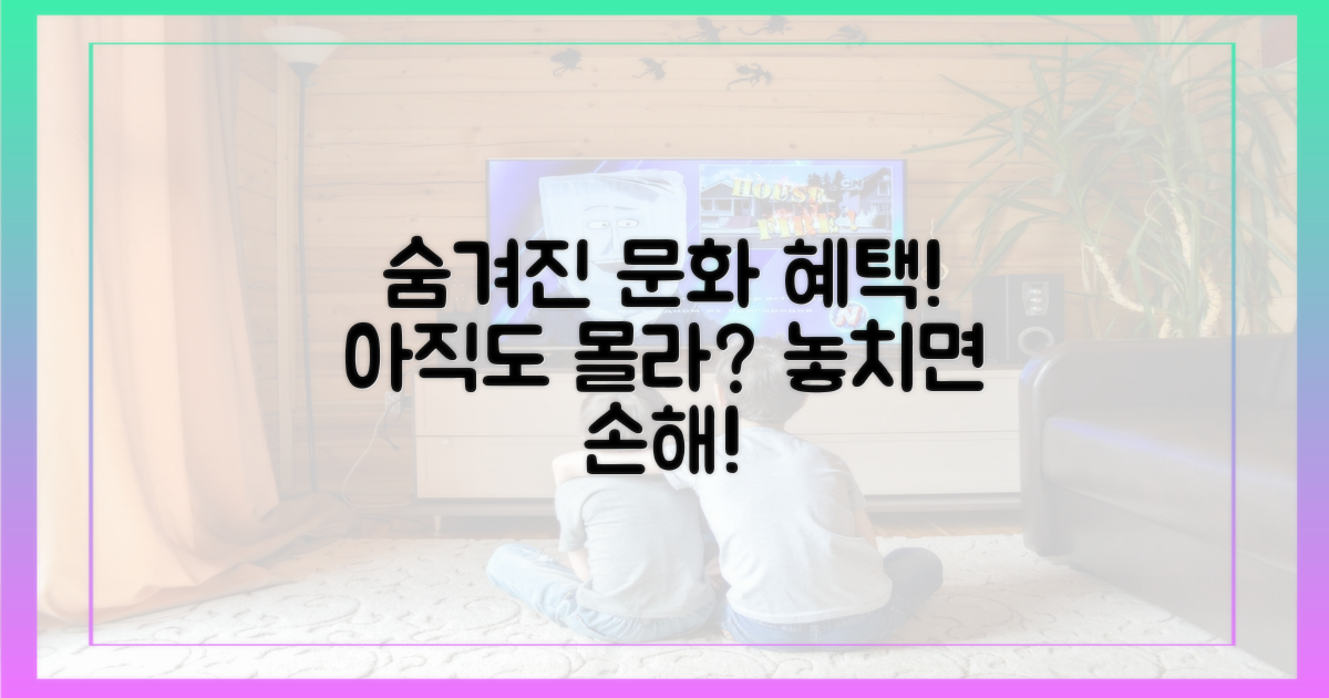 숨겨진 문화 혜택, 왜 아직 모르는 사람이 많을까?