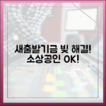새출발기금: 소상공인 빚, 누구나 쉽게 해결!