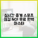 실시간 무료중계 완벽 마스터: 스포츠 끊김 없이 보기!