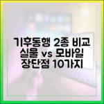 기후동행 2종 비교: 실물 vs 모바일, 장단점 10가지