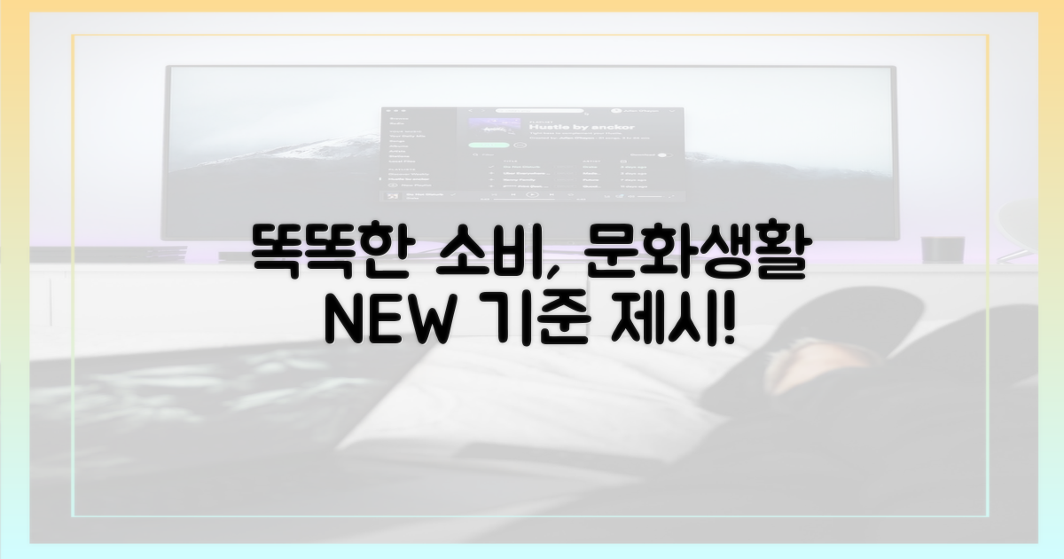똑똑한 소비, 문화생활의 새 기준