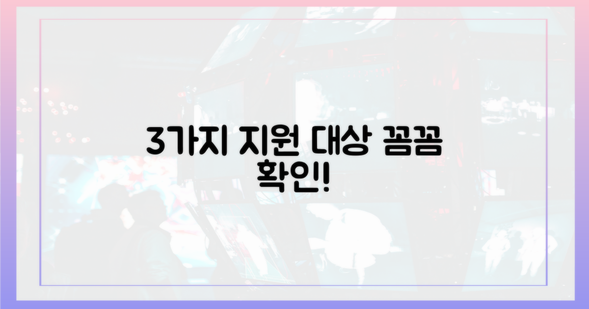 3가지 지원 대상 확인