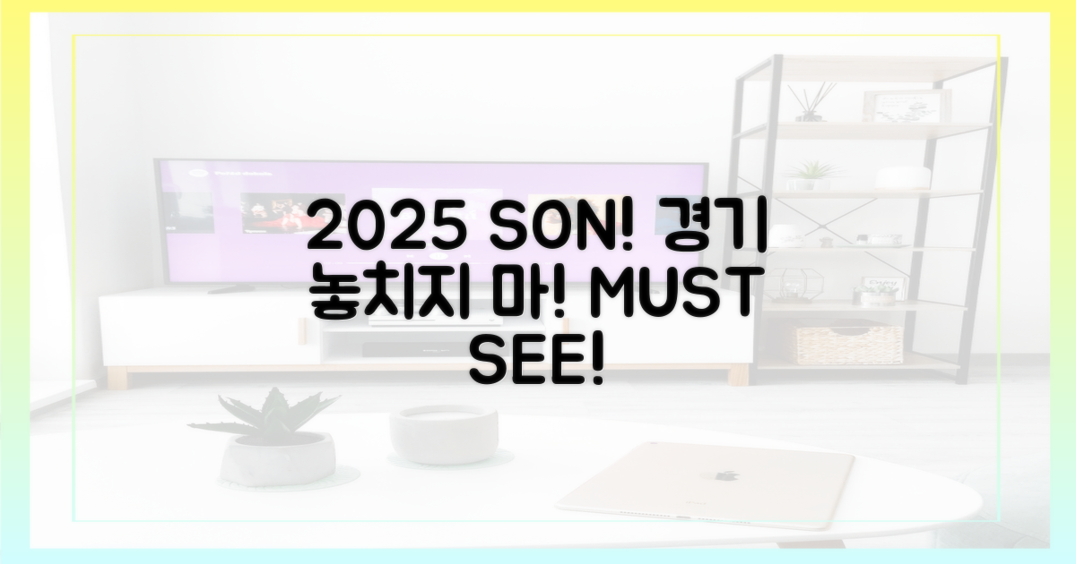 2025년 손흥민 경기, 놓치지 마세요!