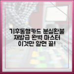 기후동행카드 분실? 환불/재발급 완벽 마스터!