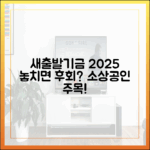 뉴스 속 소상공인 새출발기금, 2025년 놓치면 후회할까?