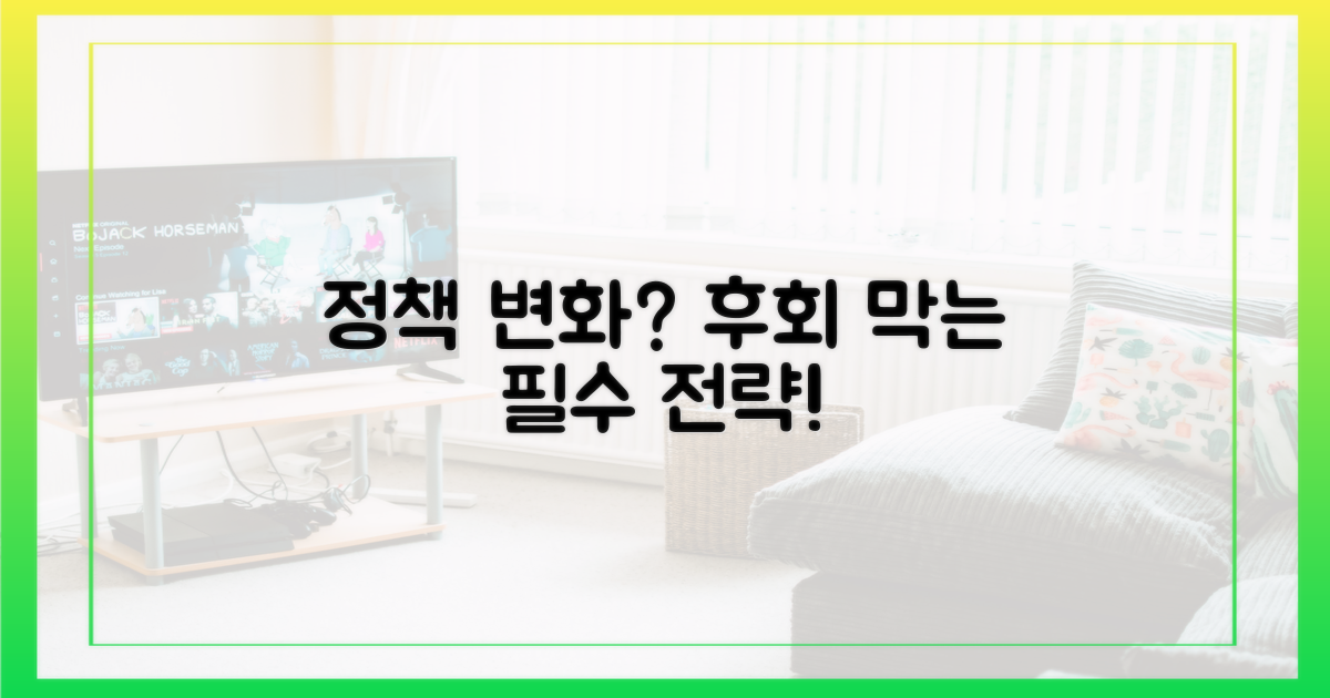 정책 변화, 후회 막을 전략