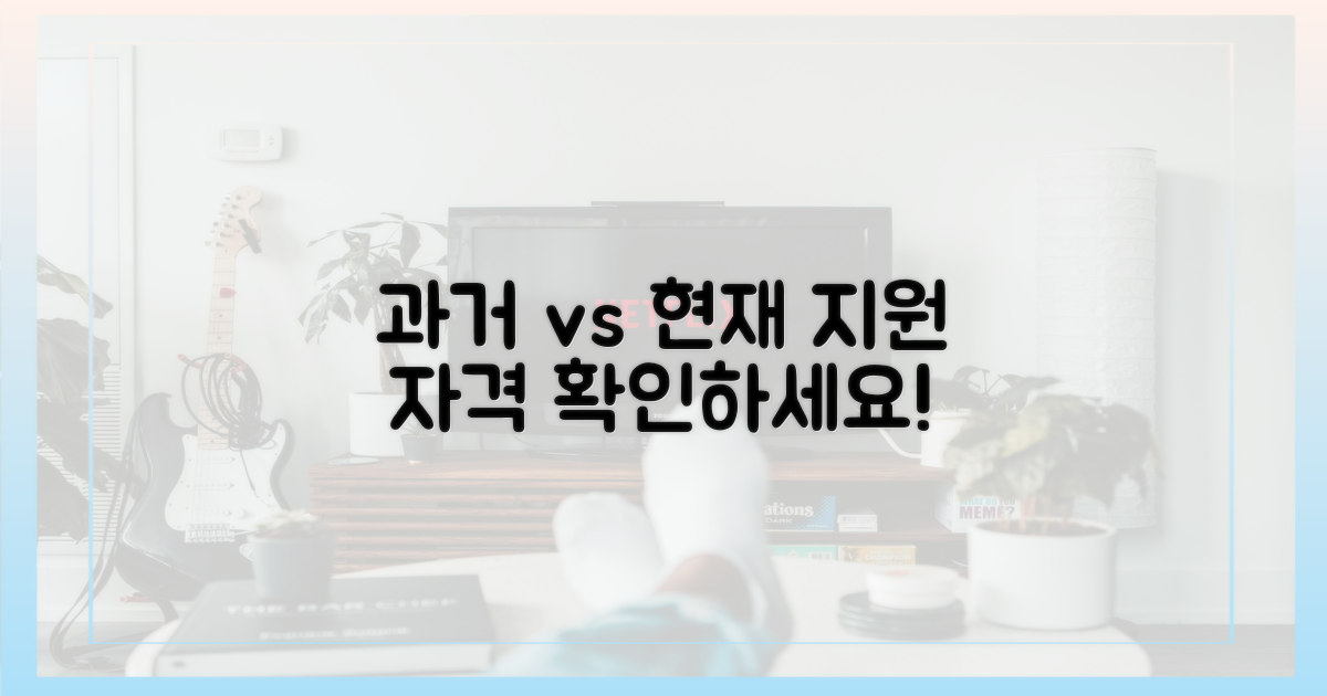 과거와 현재, 지원 자격 비교
