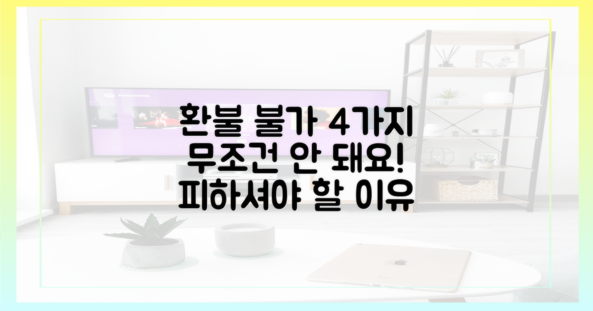 4가지 환불 불가 사유