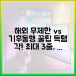 해외 무제한 카드 vs 기후동행카드: 누구나 득템각!