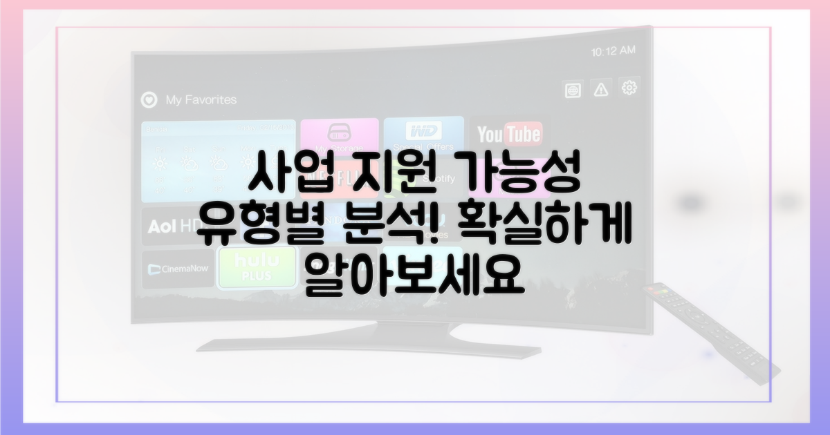 사업 유형별 지원 가능성 분석