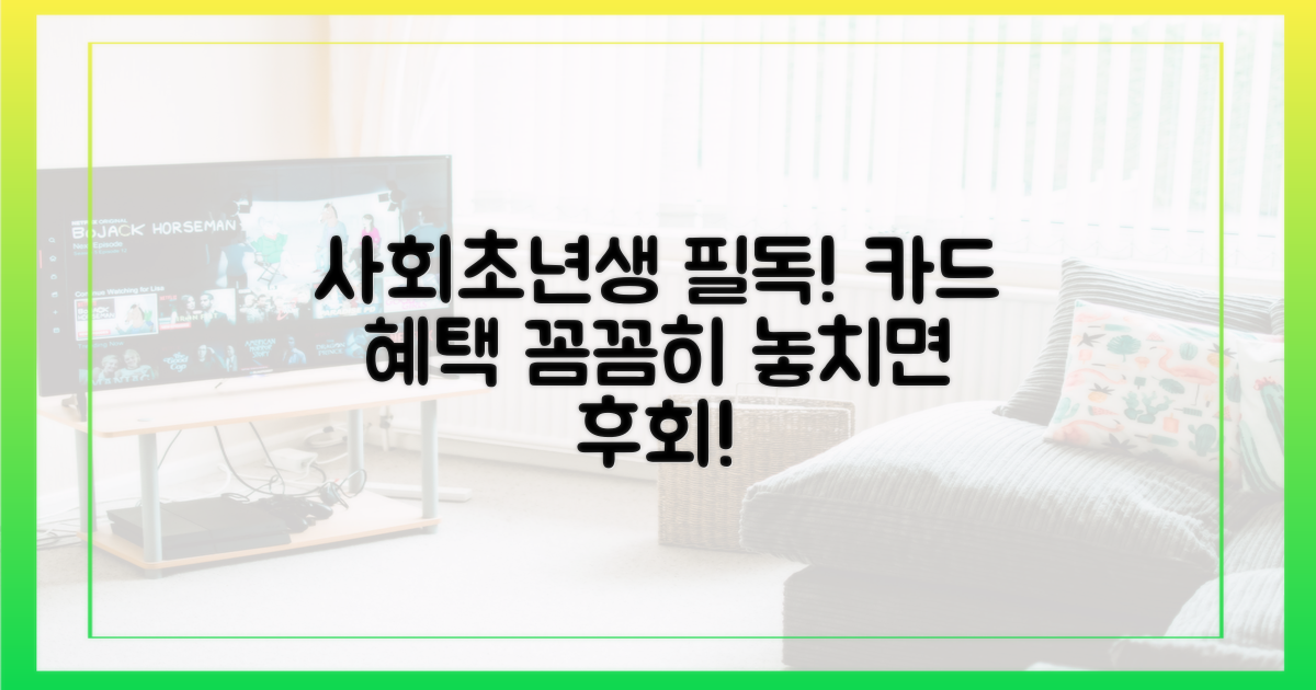 사회초년생, 카드 혜택 꼼꼼히 확인!