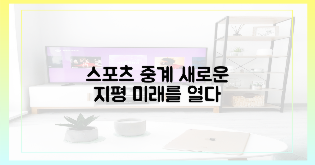 스포츠 중계: 새로운 지평