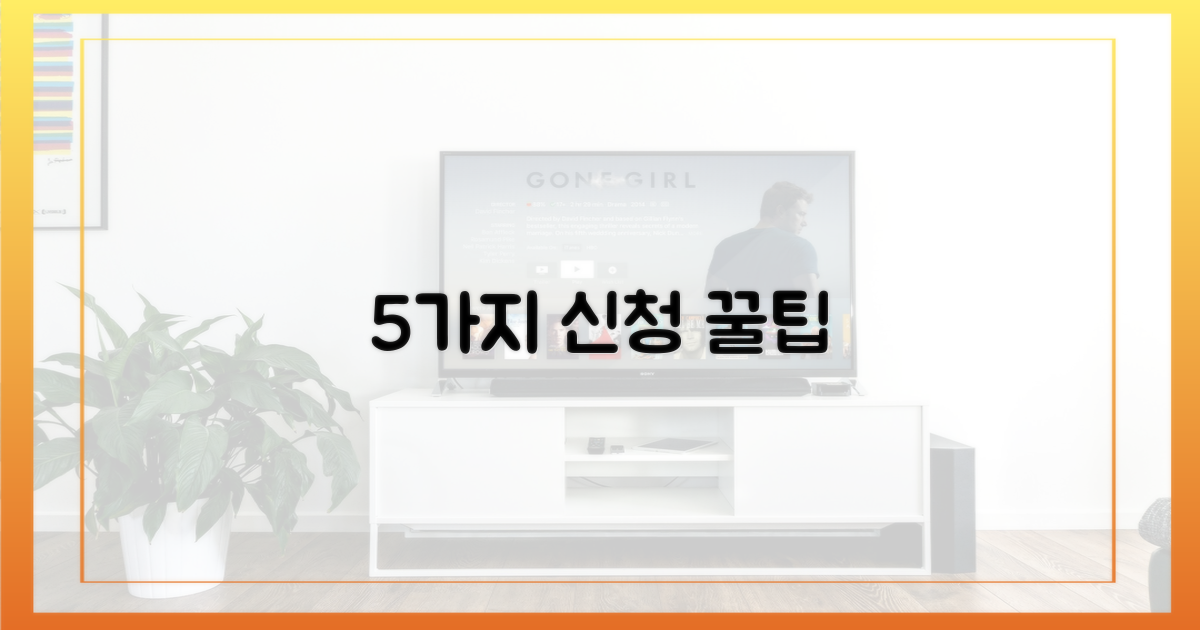 5가지 신청 팁