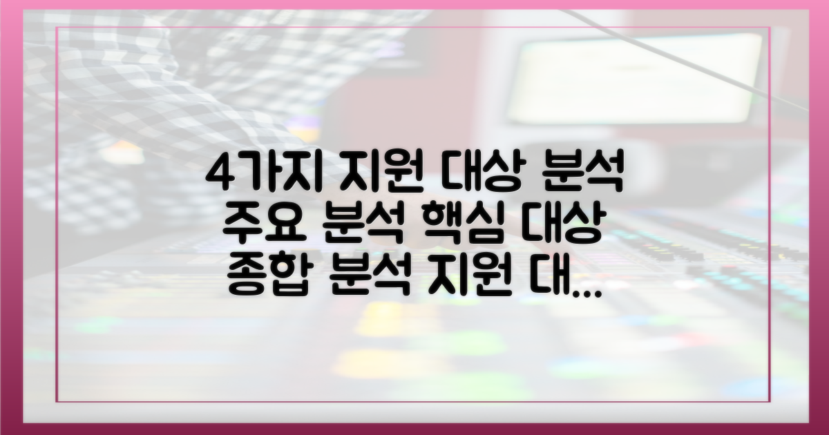 4가지 지원 대상 분석