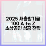 2025 소상공인 새출발기금 100% 활용법