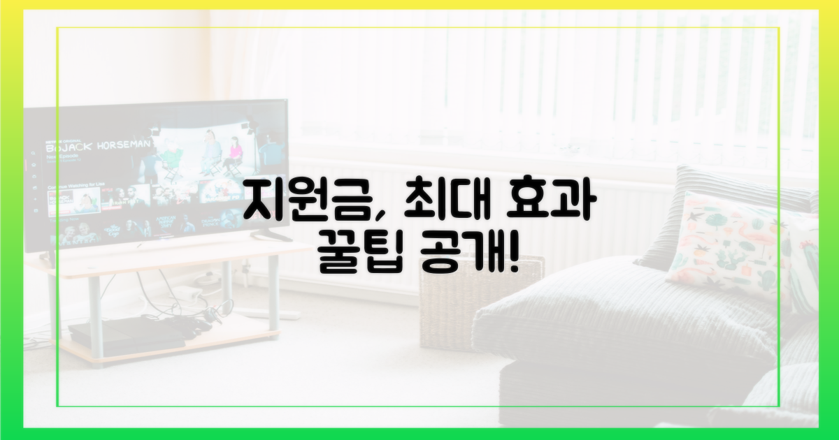 지원금, 어떻게 써야 최대 효과?