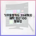 기후동행카드 39세까지! 청년 혜택 100% 활용법