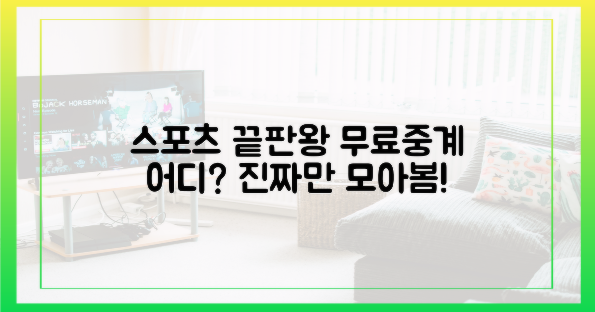스포츠 무료중계, 진짜 끝판왕은?