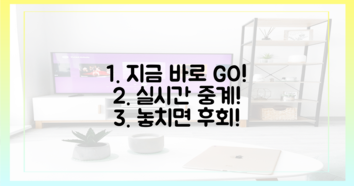 무료 실시간 중계, 놓치면 손해?