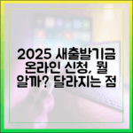 2025 새출발기금 온라인 신청, 무엇이 달라질까요?